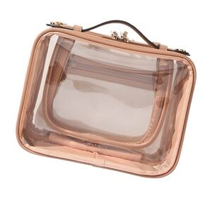 Anthropologie x CALPAK Mini Clear Cosmetic Case in Caramel
